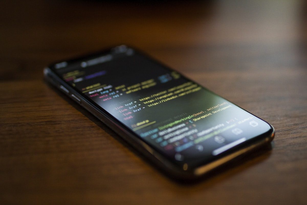 A mobile application under development